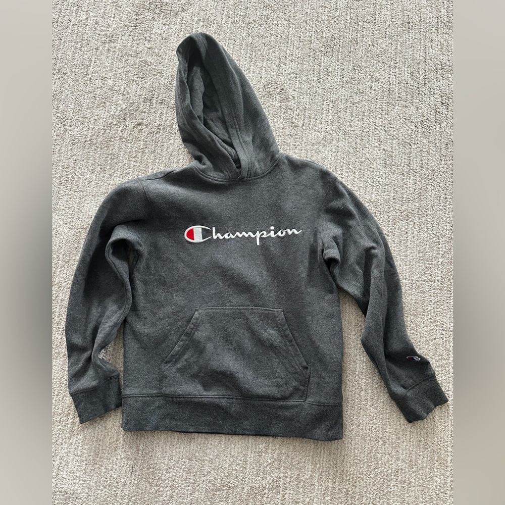 Champion Boys Hooded Sweatshirt Gray size M gently worn